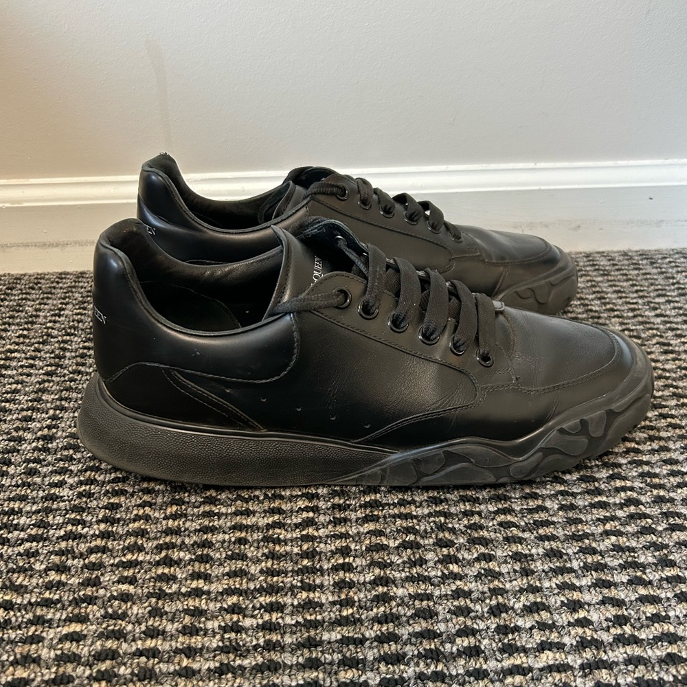 Alexander McQueen Black Leather Sneakers